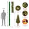 4-Piece Pre-Lit Artificial Christmas Entrance Trees, Garland & Wreath